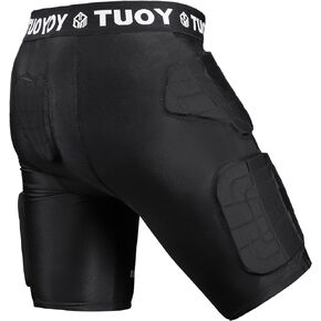 Mens Football Girdle Padded Compression Short with Pad Hip Protector Pant Youth Adult Protective for Baseball Snowboard