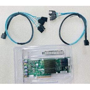 SAS3008 AOC-S3008L-L8E 9300-8I IT-Mode HBA JBOD PCI-E 3.0 SATA/SAS 8-Port SAS3 12Gb/s ZFS FreeNAS unRAID+2* SFF-8643 SATA Cable