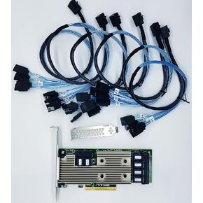 SAS9305-24i LSI 9305-24i Logic Controller Card IT Mode 24-Port SAS 12Gb/s pci-e 3.0 HBA SATA SAS (9305-24i + 6 * 8643 SATA Cable) in Kuwait