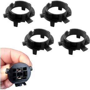 BESULEN 4PCS Car LED Headlight Base, Heat Resistance Automotive H7 LED Headlight Bulb Retainers Holder Adapter Socket Base, Vehicle Accessories Compatible with K3 K4 K5 K7 and More（D106）