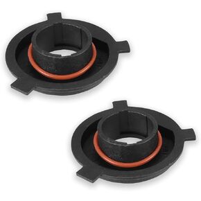 ZKFAR 2 PCS H4 Car Led Light Bulb Retainers, 0.4In x 0.6In Nylon Fiber Durable Light Bulb Adapter Sockets, Universal Waterproof Vehicle Lights Buckle Holder Accessories for SUV Truck (Black)