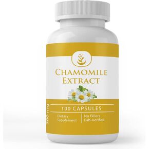 Pure Original Ingredients Chamomile Extract, (100 Capsules) Always Pure, No Additives Or Fillers, Lab Verified