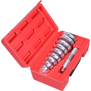 CARTMAN Bearing Race and Seal Bushing Driver Install Set, 1 Handle and 9 Discs Collar Axle Housing with Carrying Case, Master Universal Aluminum Bush Drive Seal Kit for Automotive Wheel Bearings