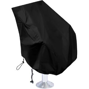 Boat Seat Cover 420D Oxford Fabric Waterproof Captains Chair Boat Seat Cover Resistant to Fading Pedestal Pontoon Chair Seat Cover