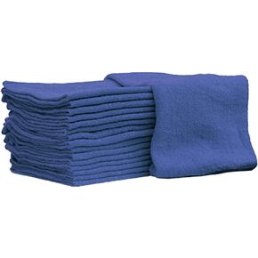 Auto Mechanic Shop Towels 25 Pack Shop Rags 100% Cotton Size 14"x14" Commercial Grade (25 Pack, White)