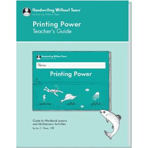 Learning Without Tears - Printing Power Student Workbook, Current Edition - Handwriting Without Tears Series - 2nd Grade Writing Book - Writing and Language Arts Lessons - For School or Home Use