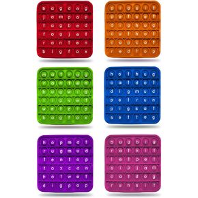 Word Pop CVC Words Mats for Classrooms (Pack of 6) - Learn to Read in Weeks - Multisensory Reading & Phonics Interactive Tools Ideal for Pre-Kindergarten to 1st Grade