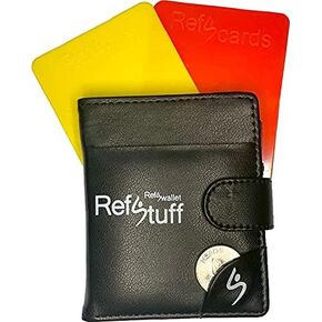 RefStuff RefSwallet Football Soccer Referee Wallet Leather Notebook Scorepad Including Match Sheets, Coin and Red, Yellow, Blue and Green Cards!