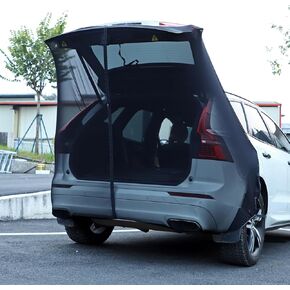 خيام TAIKOO SUV، أساسيات تخييم السيارة، مظلة للحماية من الشمس وشبكة ناموسية شفافة، مقاس 126x63 بوصة، أسود قطعة واحدة in Kuwait