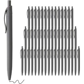 deegtran Pens Bulk, 50 Pack No Bleed Black Click Pens, Wholesale Retractable Ballpoint Pens, Pens Medium Point, Smooth Ink Pens, 1.0MM Black Ink