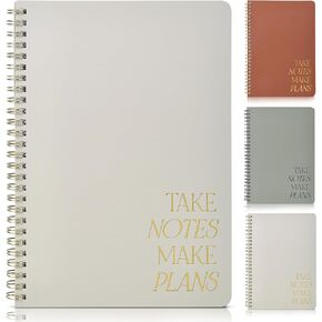 Simplified Daily Planner And Notebook With Hourly Schedule - Aesthetic Spiral To do List Notepad to Easily Organize Your Work Tasks And Appointments - The Perfect Office Supplies For Women