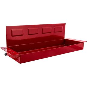 TCP Global 12" Magnetic Tool Box Tray with Screwdriver Holder - Steel Storage Shelf Bin, Holds 6 Screwdrivers, Store Hand Tools, Auto Parts - Attach to Wall, Chest, Cabinet - For Shop, Workshop Garage