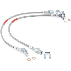 Rough Country Front Stainless Brake Lines for 71-87 GMC C15/K15 | 4-6" - 89340S