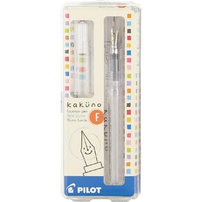 PILOT Kakuno Fountain Pen, Clear Barrel, Fine Nib (10819)