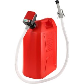 FPOWER Automatic Fuel Transfer Pump - AA Battery-Powered, Gas Pump With Quick Flow Control & Stop And Powerful 2.4 GPM Flow Rate for Oil, Diesel, Gasoline
