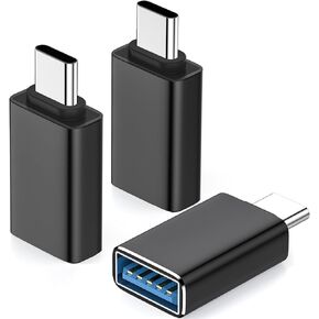 Yoozon USB C to USB Adapter 3 Pack,[Side-by-Side Use]USB Type C Male to USB 3.0 Female OTG Converter,Thunderbolt 4/3 to USB Adapter for iPhone 15 Pro Max Plus,MacBook Pro Air,Samsung Galaxy,iPad,Black