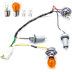 92450-3Q000 92450 3q000 Tail Lamp Holder and Wiring with 8 Halogen Bulbs, Compatible with Hyundai Sonata 2011 2012 2013 2014, Exterior, Rear (Pack of 1)
