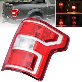 Nakuuly Tail Light Compatible With 2018 2019 2020 Ford F150 F-150 Left Driver Side Taillight Rear Brake Lamp Signal Assembly with Bulb Replace JL3Z13405H