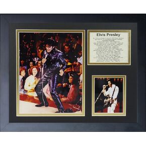 Legends Never Die Elvis Presley In Concert Framed Photo Collage, 11x14-Inch ,Black