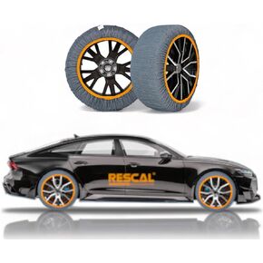 Snow Tire Socks for All Tire Sizes, Tire chains alternative, Car Tire Socks, Tire chains alternative, Mountain Law Compliant, Anti-Slip Traction, Easy Installation | High Performance (X-SMALL)