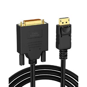 CableCreation Active DisplayPort to DVI Cable, 6FT DP to DVI-I Cord, Eyefinity Support Multi-Screen, Black