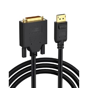 CableCreation Active DisplayPort to DVI Cable, 6FT DP to DVI-I Cord, Eyefinity Support Multi-Screen, Black