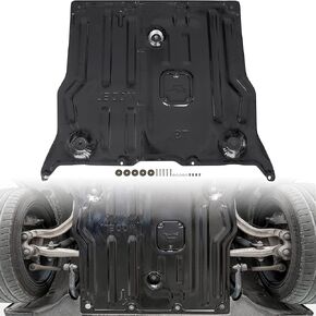 لوحة انزلاقية أمامية من KEWISAUTO لطراز Tesla 3 / الطراز Y، غطاء درع سبلاش أسفل غطاء حماية المحرك، لوحات حماية الهيكل لطراز Tesla 3 2017-2023 / Model Y 2020-2023