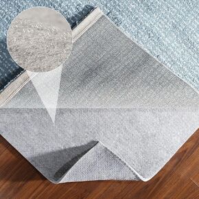 Double Sided Non Slip Rug Pad Gripper 2x3-1/4" Reversible Felt Area Rug Padding, Non Skid Dual Surface Under Rug Carpet Cushion for Hardwood Floors, Keep Your Rugs Safe and in Place