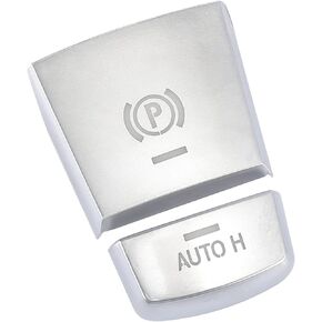 X AUTOHAUX Car Parking Brake Switch P Button Protective Covers Stickers Set for BMW X3 X4 X5 X6 2011-2017