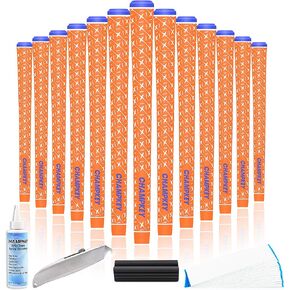 CHAMPKEY X Rubber Golf Grips 13 Pack | All Weather Performance Golf Club Grips | Choose Between 13 Grips with 15 Tapes and 13 Grips with All Repair Kits