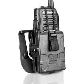 Gun & Flower Tactical Radio Holster for Two-Way Walkie Talkies, Radio Pouch for Motorola, Kenwood, HYTERA Many Types, Law Enforcement Accessories, Adjustable Storage with 1 Pack