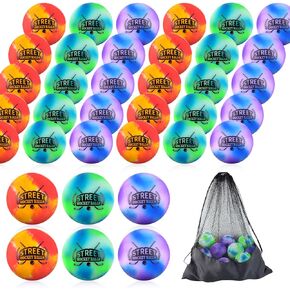 24 Pack Street Hockey Balls Outdoor Hockey Balls Roller Hockey Balls Official Size High Density No Bounce Design for Street Hockey or Roller Hockey Use Above 32°F（Assorted Colors）