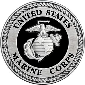 USMC Medallion – 2.25 Inches – Black and Silver Marine Corps EGA Eagle Globe Anchor Emblem