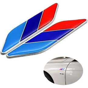 2Pcs/Pair 3D Tricolor Flag Emblem Badge for All Models
