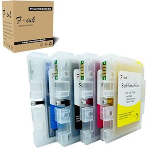 F-INK Prefilled Sublimation Ink Cartridge Compatible with Sublijet Sawgrass Virtuoso SG400 and SG800, Refillable Sublimation Ink Cartridge