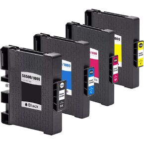 SG500 SG1000 حبر التسامي الجديد متوافق مع طابعة Sawgrass Virtuoso SG500 SG1000، مع أحدث شريحة ولا توجد مشكلة في الرقم التسلسلي AB (4 عبوات، أسود/سماوي/أرجواني/أصفر) in Kuwait