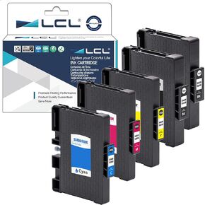 LCL Compatible Sublimation Ink Replacement for SG400 SG800 SG400NA/EU SG800NA Sublimation Printer RICOH SG3110 SG2100N SG3100 SG3100SF SG3100SNW SG3110DNW SG3110DN SG3110SFNW SG3120SF (5-Pack 2KCMY)