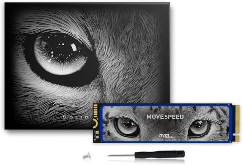 MOVE SPEED HB7450 512GB SSD for PS5 with Heatsink, PCIe 4.0 NVMe M.2 Internal Solid State Drive - Up to 7450MB/s, 3D NAND Storage Expansion Compatible with PS5, Desktops and Laptops in Saudi Arabia
