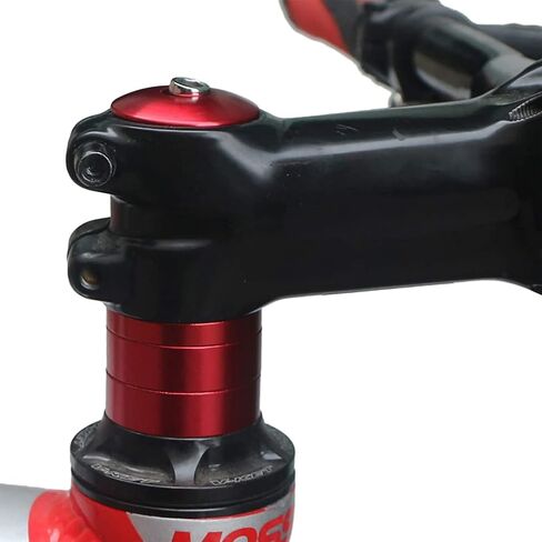 فاصل سماعة رأس للدراجة، 9 قطع من سبائك الألومنيوم MTB Road Bike Stem سماعة فاصل لجذع 1 1/8 بوصة 28.6 مم، فاصل سماعة رأس مع غطاء جذعي علوي، مسمار صامولة نجمي لسماعة الرأس، فاصل سماعة رأس شوكة دراجة MTB in Kuwait