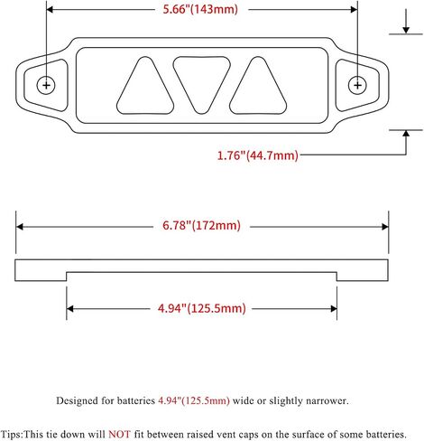 Battery Hold Down Sets,With Billet Aluminum Battery Tie Down Bracket And 18-8(304) Stainless Steel J bolts(Black) in Saudi Arabia