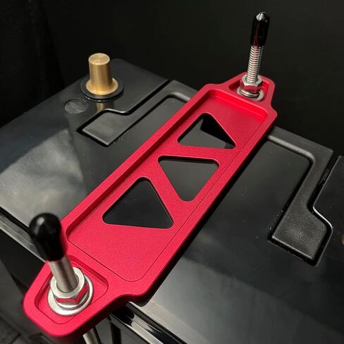 Battery Hold Down Sets,With Billet Aluminum Battery Tie Down Bracket And 18-8(304) Stainless Steel J bolts(Black) in Saudi Arabia