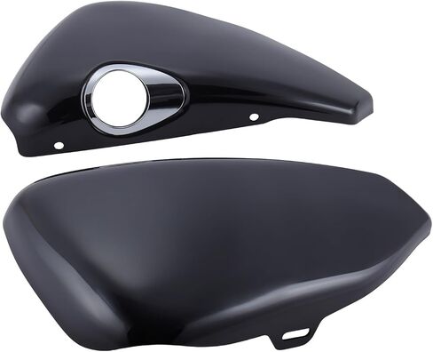 Pair Motorcycle Left Right Battery Side Covers For Harley Sportster XL 883 1200 2014 - ABS Fairing Panel Bright Black in Saudi Arabia