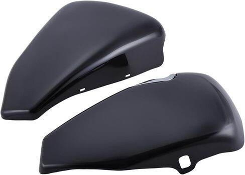 Pair Motorcycle Left Right Battery Side Covers For Harley Sportster XL 883 1200 2014 - ABS Fairing Panel Bright Black in Saudi Arabia