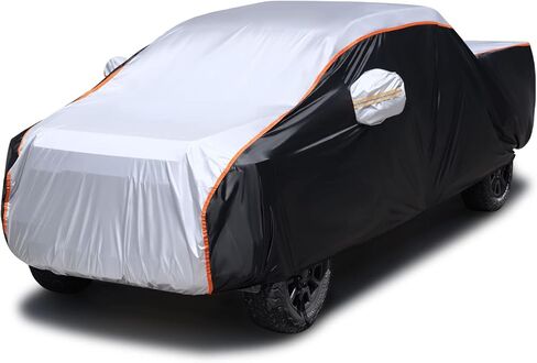 غطاء شاحنة Sailnovo، أغطية سيارة شاحنة بيك أب كاملة في الهواء الطلق شديدة التحمل ومقاومة للماء في جميع الأحوال الجوية، تناسب Ford F-150 F-250 F-350، شيفروليه سيلفرادو/GMC Sierra 1500-3500، Nissan Titan 2008-2015 إلخ in Kuwait