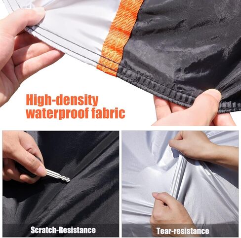 غطاء شاحنة Sailnovo، أغطية سيارة شاحنة بيك أب كاملة في الهواء الطلق شديدة التحمل ومقاومة للماء في جميع الأحوال الجوية، تناسب Ford F-150 F-250 F-350، شيفروليه سيلفرادو/GMC Sierra 1500-3500، Nissan Titan 2008-2015 إلخ in Kuwait