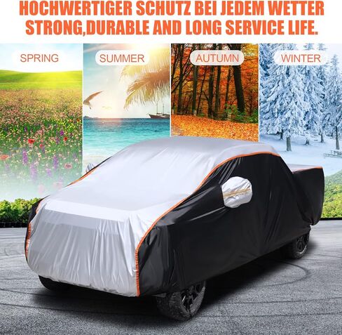 غطاء شاحنة Sailnovo، أغطية سيارة شاحنة بيك أب كاملة في الهواء الطلق شديدة التحمل ومقاومة للماء في جميع الأحوال الجوية، تناسب Ford F-150 F-250 F-350، شيفروليه سيلفرادو/GMC Sierra 1500-3500، Nissan Titan 2008-2015 إلخ in Kuwait