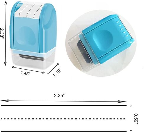 Handwriting Line Stamp Roller YQBOOM Dashed Handwriting Lines Practice Roller Stamp Handwriting Practice Tool for Teachers Parent - Black in Saudi Arabia