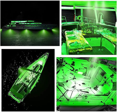 Vbakor Boat Led Strip Lights، 4 قطع 24 بوصة للقوارب البحرية الداخلية أضواء الملاحة على سطح السفينة، شريط أضواء LED بحري فائق السطوع مقاوم للماء لقارب صيد عائم 12 فولت يخت قارب شراعي كاياك (أزرق) in Kuwait