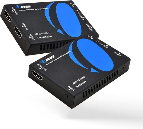 OREI HDMI Over IP Extender 4K@60Hz 500ft Loop Out 1G HDCP 1.4, One-Way IR | 4K HDMI Extender, HDMI Over IP – 18Gbps, HDR Pass-Through, RS-232 Control, Low-Latency ipcolor STREAM Technology in Saudi Arabia