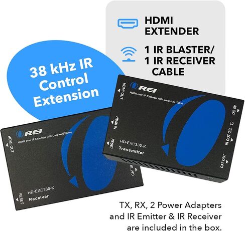 OREI HDMI Over IP Extender 4K@60Hz 500ft Loop Out 1G HDCP 1.4, One-Way IR | 4K HDMI Extender, HDMI Over IP – 18Gbps, HDR Pass-Through, RS-232 Control, Low-Latency ipcolor STREAM Technology in Saudi Arabia